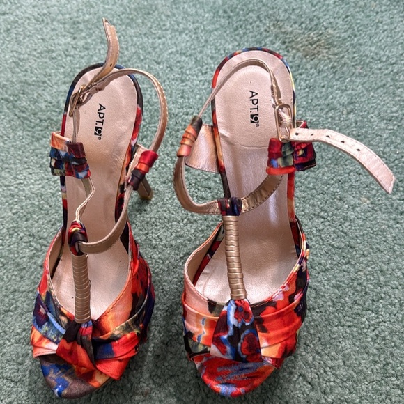 Apt 9 by Kohls Satin Colorful Stiletto Heels - Picture 7 of 9